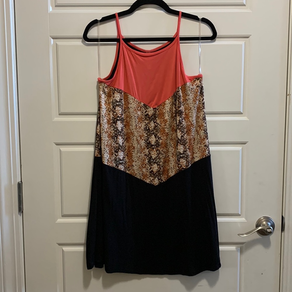 Emerald color block Dress